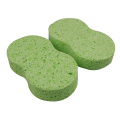 100% cellulose green thick Exfoliating bath sponge